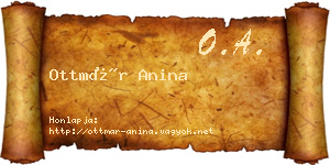 Ottmár Anina névjegykártya